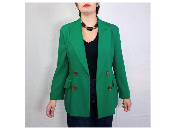 Moschino Cheap And Chic Moschino 90s green wool jacket - view 7