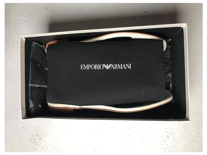 Sandali Piani Emporio Armani Bianco sporco - vista 8