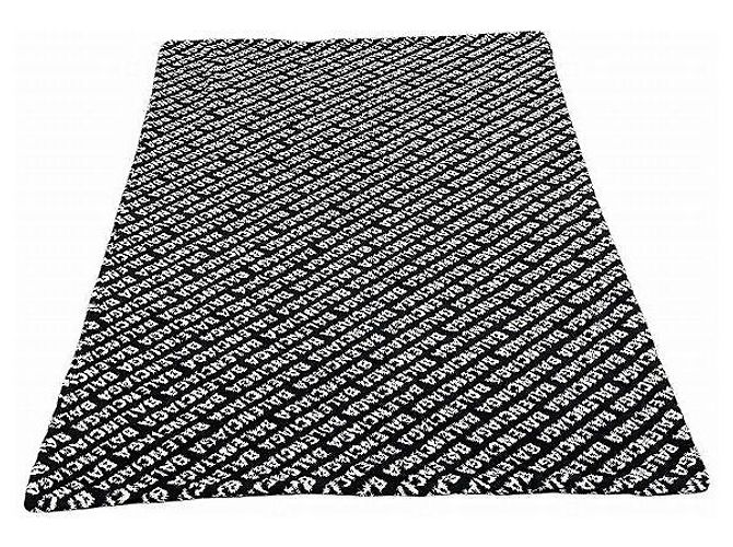 Blanket Couverture en acrylique et polyester avec logo Balenciaga en allover - vue 2