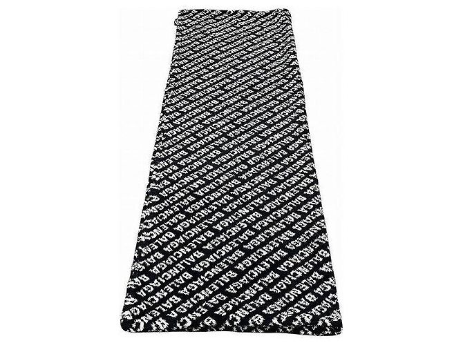 Blanket Couverture en acrylique et polyester avec logo Balenciaga en allover - vue 3