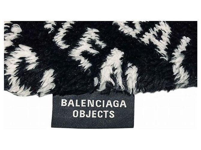 Blanket Couverture en acrylique et polyester avec logo Balenciaga en allover - vue 4