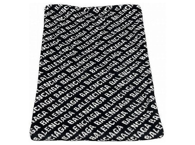 Blanket Couverture en acrylique et polyester avec logo Balenciaga en allover - vue 5