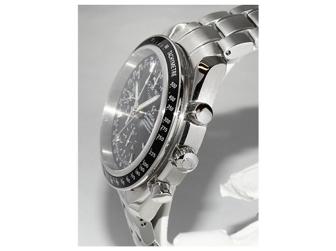 OMEGA Speedmaster Chronograph aus Edelstahl Schwarz - Ansicht 3