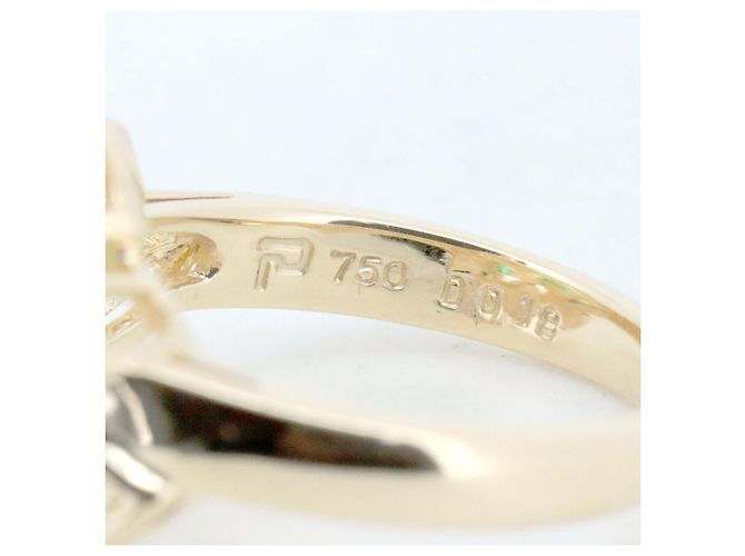Autre Marque Pola Smaragd-Diamant Au750 Ring Golden - Ansicht 2