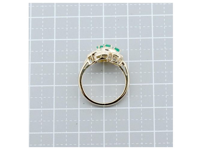 Autre Marque Pola Smaragd-Diamant Au750 Ring Golden - Ansicht 4