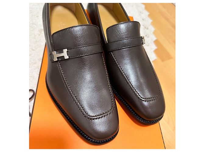 Mocassini Giovanni Hermès Marrone - vista 7