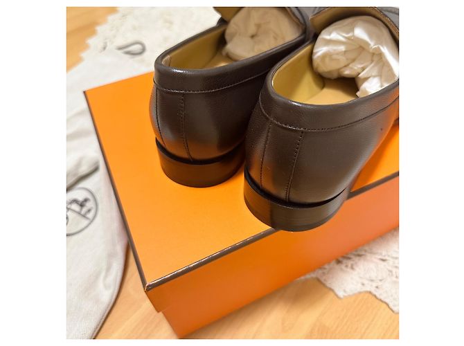 Mocassini Giovanni Hermès Marrone - vista 8