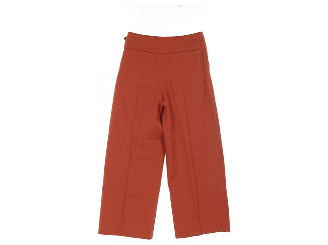 Pantalones de algodón Hermès Castaño - vista 2