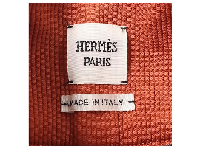 Pantalones de algodón Hermès Castaño - vista 3