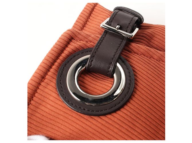 Pantalones de algodón Hermès Castaño - vista 8