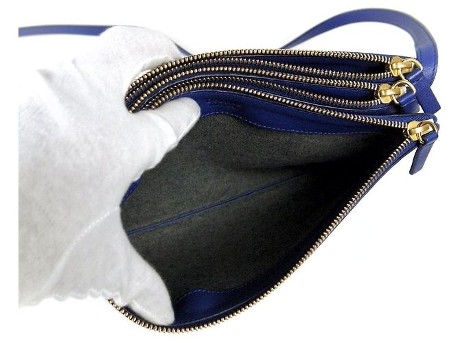 Céline Borsa a Spalla Trio in Pelle di Vitello Celine Porpora - vista 6
