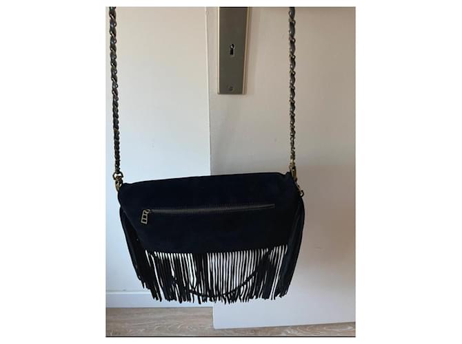 Zadig & Voltaire Pochette in Suede con Frange Rock 2025 Nero - vista 4