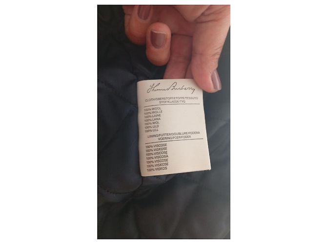 Cappotto 3/4 Thomas Burberry Blu navy - vista 3