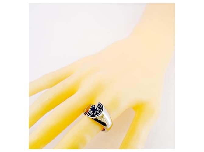 Ring Bague Carrousel Hermès Hermès Argenté Bleu Marine - vue 7