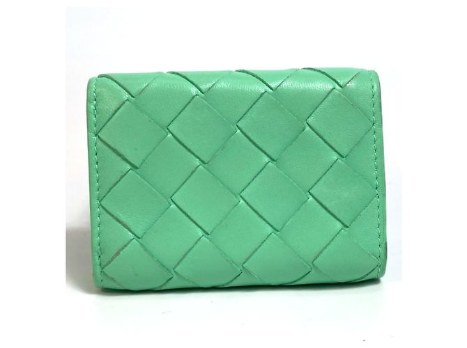 Cartera Tri-fold Tiny Intrecciato Bottega Veneta Verde - vista 2