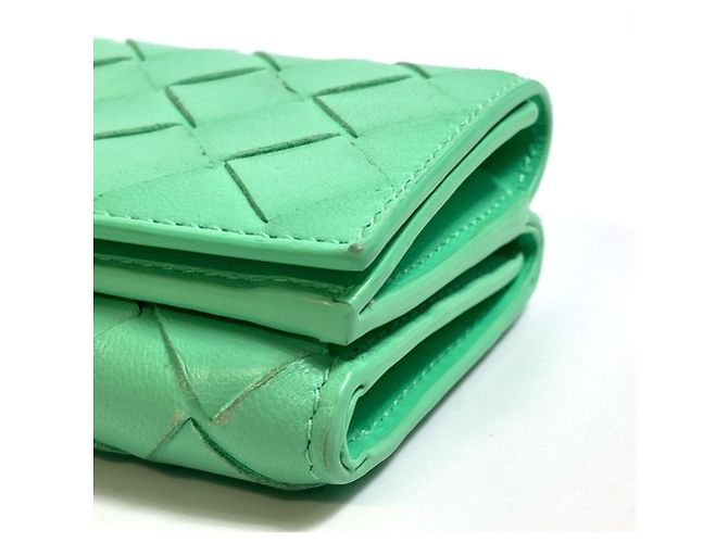 Cartera Tri-fold Tiny Intrecciato Bottega Veneta Verde - vista 4