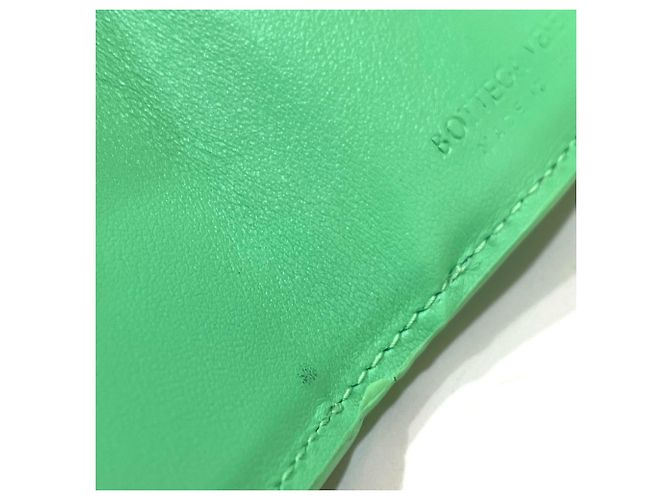 Cartera Tri-fold Tiny Intrecciato Bottega Veneta Verde - vista 8