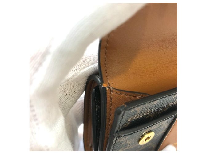 Céline CELINE Triomphe Piccola Wallet Trifold Compatta Marrone Marrone scuro - vista 16