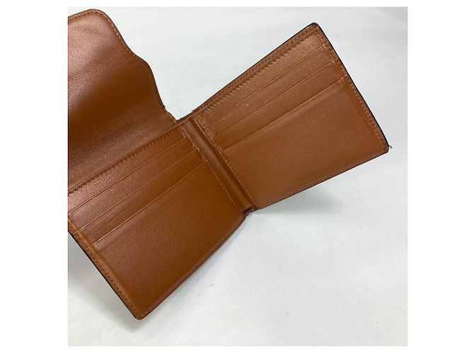 Céline Celine Triomphe braune Leder-Bifold-Geldbörse Dunkelbraun - Ansicht 10
