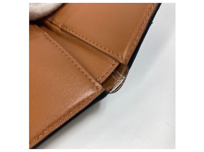 Céline Celine Triomphe braune Leder-Bifold-Geldbörse Dunkelbraun - Ansicht 12