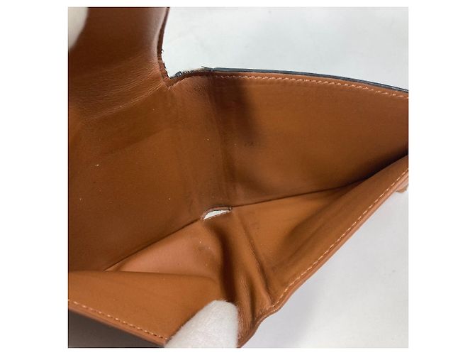 Céline Celine Triomphe braune Leder-Bifold-Geldbörse Dunkelbraun - Ansicht 13