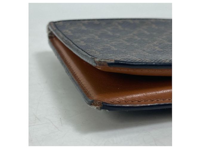 Céline Celine Triomphe braune Leder-Bifold-Geldbörse Dunkelbraun - Ansicht 5