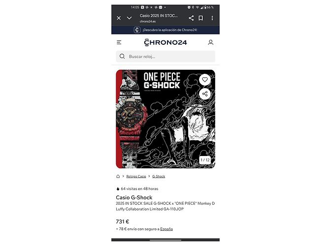 Autre Marque G-shock One Piece Edição Limitada Multicor - vista 8