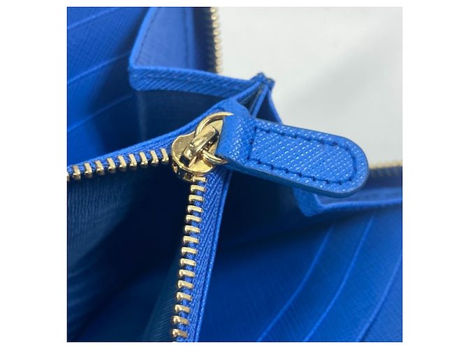 Cartera larga de cuero azul Salvatore Ferragamo - vista 13