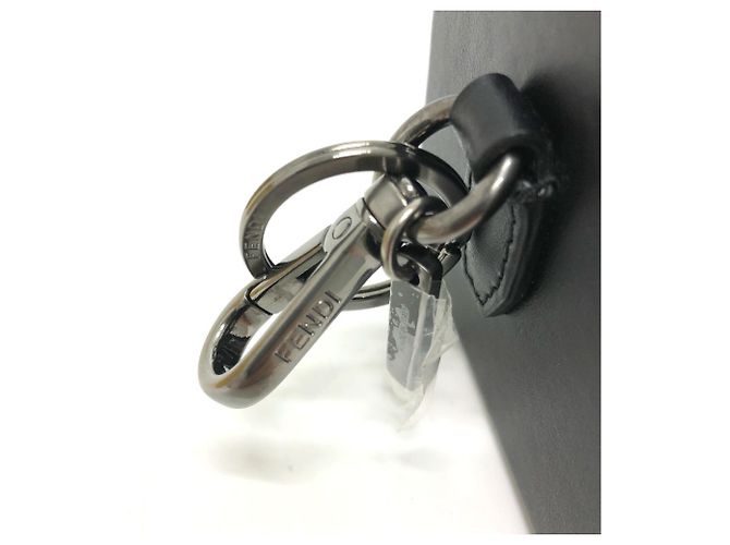 Portachiavi Mini Box Charm Logo Fendi 7AR894 Nero - vista 6