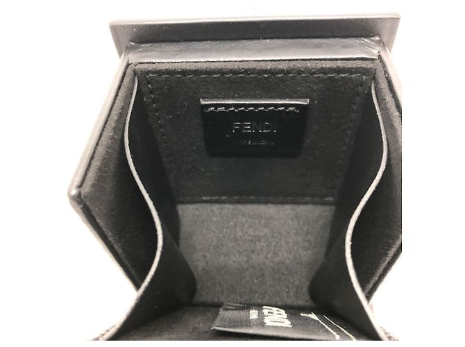 Portachiavi Mini Box Charm Logo Fendi 7AR894 Nero - vista 8