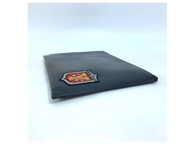 Clutch de couro preto Yves Saint Laurent - vista 4