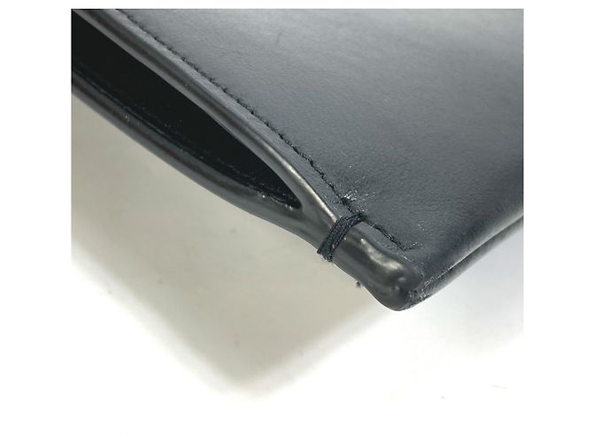 Clutch de couro preto Yves Saint Laurent - vista 9