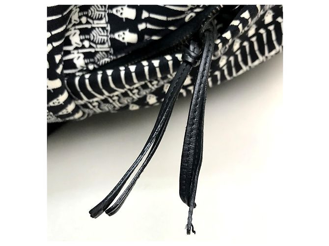 Yves Saint Laurent Skull Print Canvas Backpack - view 10