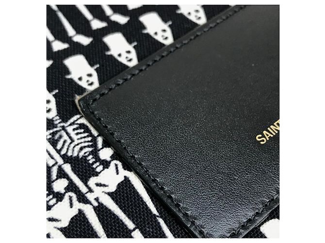 Yves Saint Laurent Skull Print Canvas Backpack - view 11