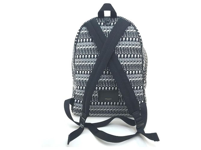 Yves Saint Laurent Skull Print Canvas Backpack - view 2