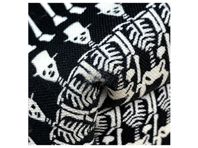 Yves Saint Laurent Skull Print Canvas Backpack - view 6