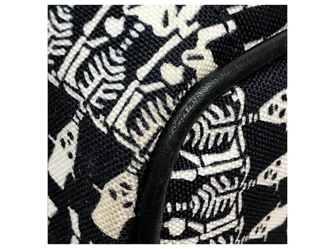 Yves Saint Laurent Skull Print Canvas Backpack - view 7