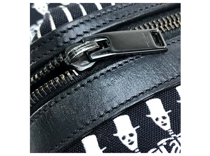 Yves Saint Laurent Skull Print Canvas Backpack - view 8