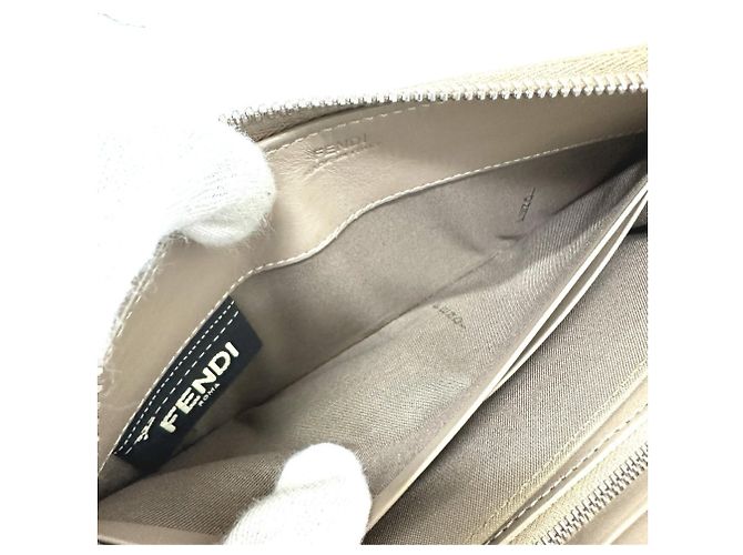 Fendi 8M0299 Portafoglio Lungo con Zip By the Way Beige - vista 12