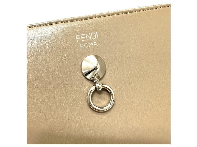 Fendi 8M0299 Portafoglio Lungo con Zip By the Way Beige - vista 6