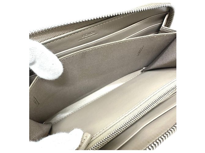 Fendi 8M0299 Portafoglio Lungo con Zip By the Way Beige - vista 8