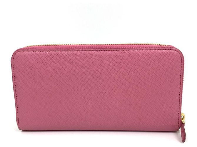 Cartera larga de cuero Saffiano Prada Rosa - vista 2