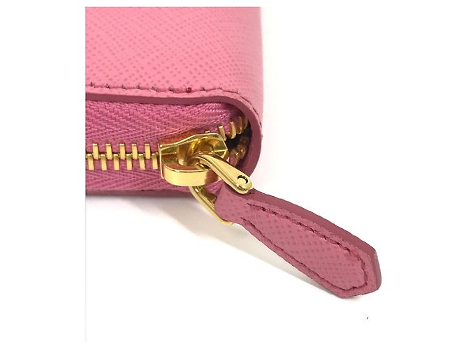 Cartera larga de cuero Saffiano Prada Rosa - vista 7