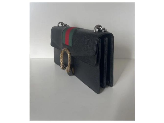 Borsa a mano Gucci Dionysus in pelle liscia nera Nero - vista 2