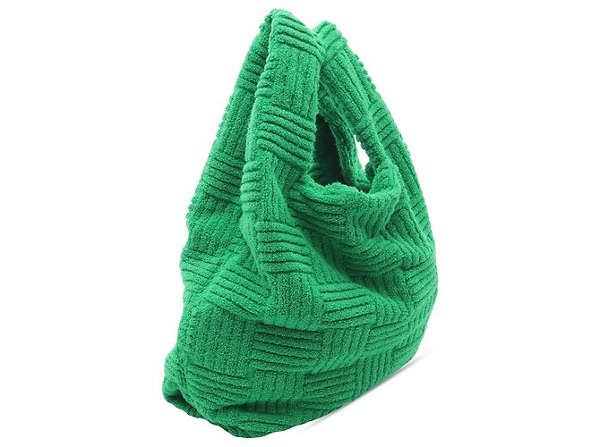 Grüner Handtuch-Einkaufsbeutel von Bottega Veneta - Ansicht 2