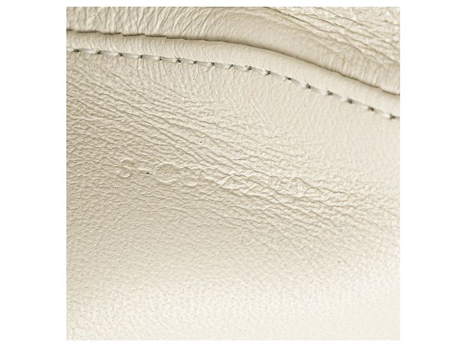 Céline Celine Bolsa transversal triangular em couro de bezerro liso branco com logo - vista 6