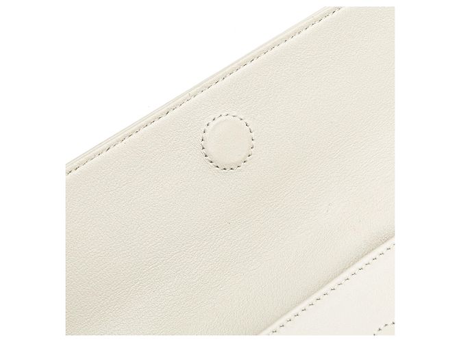 Céline Celine Bolsa transversal triangular em couro de bezerro liso branco com logo - vista 8