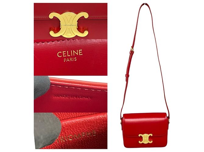 Céline Borsa a Spalla Mini Triomphe Teen di Celine Rosso - vista 3