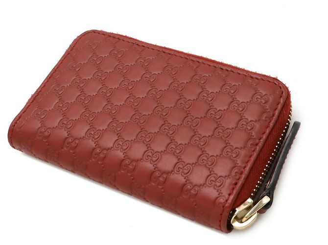 Monedero de cuero Microguccissima de Gucci Roja - vista 2