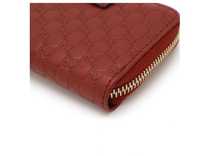 Monedero de cuero Microguccissima de Gucci Roja - vista 3